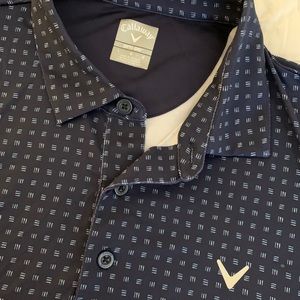 Callaway Opti Dry Men's Blue Polo Large